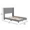Flash Furniture Gray Queen Platform Bed with Headboard YK-1078-GY-F-GG - alternate 3